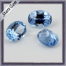 Bright Blue Color Oval Shape Synthétique Spinel